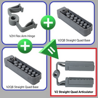 V2 Straight Quad Base (Qty: 100)